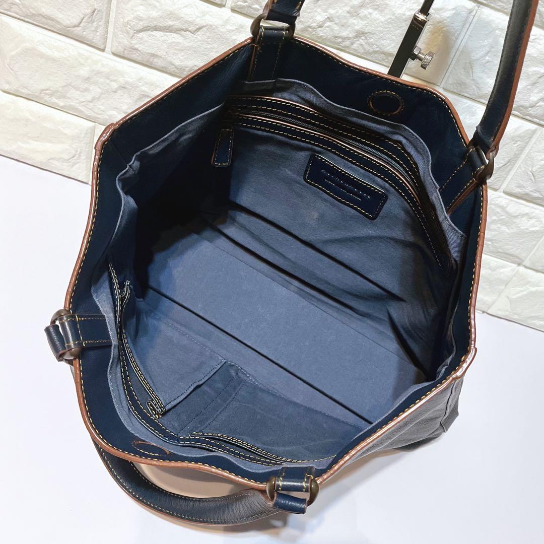 マザーハウス ロゴ刻印 レザー ビジネスバッグ トートバッグ