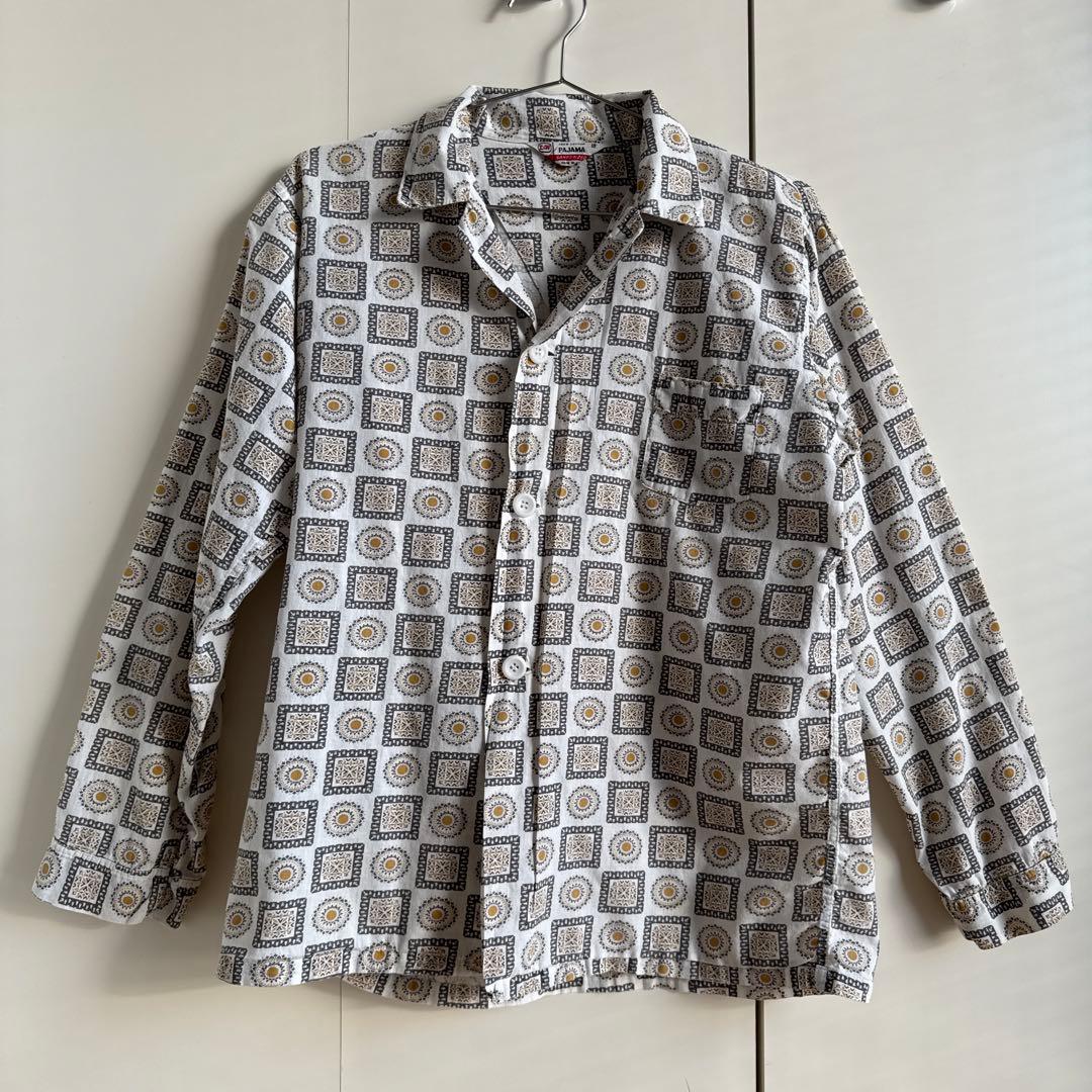 60s USA製 ヴィンテージ　総柄パジャマシャツ コットン　最終値下げ