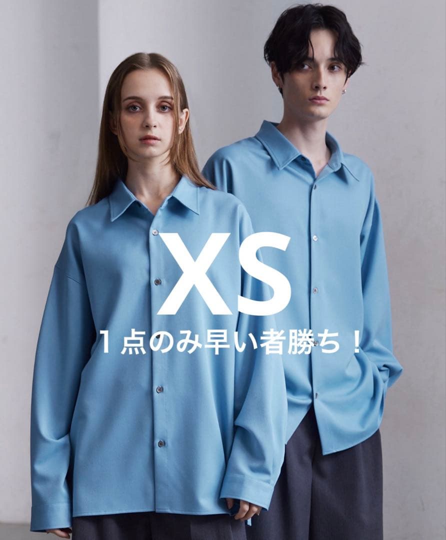 CLEL バルーン袖ルーズレギュラーカラーシャツ　XSサイズ　ブルー　即完品 clel バルーン袖 ルーズ レギュラー カラー シャツ L ブルー - メルカリ