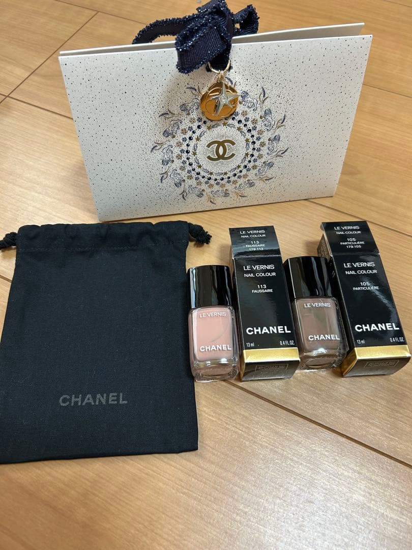 シャネル　ネイル2本　巾着