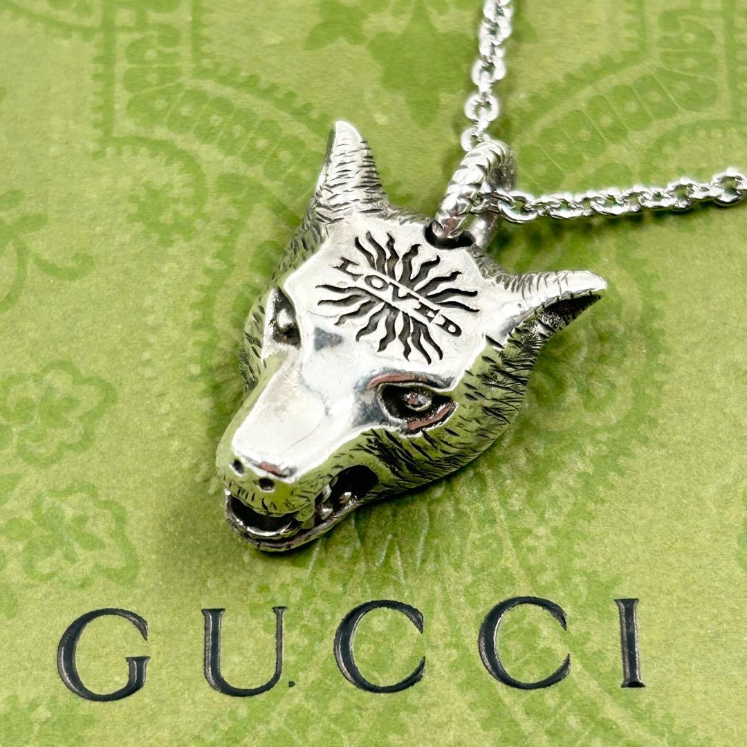 美品✨　グッチ　ネックレス　アンガーフォレスト　ウルフ　Ag 925 シルバー 楽天市場】グッチ GUCCI アンガーフォレスト ウルフヘッド ネックレス