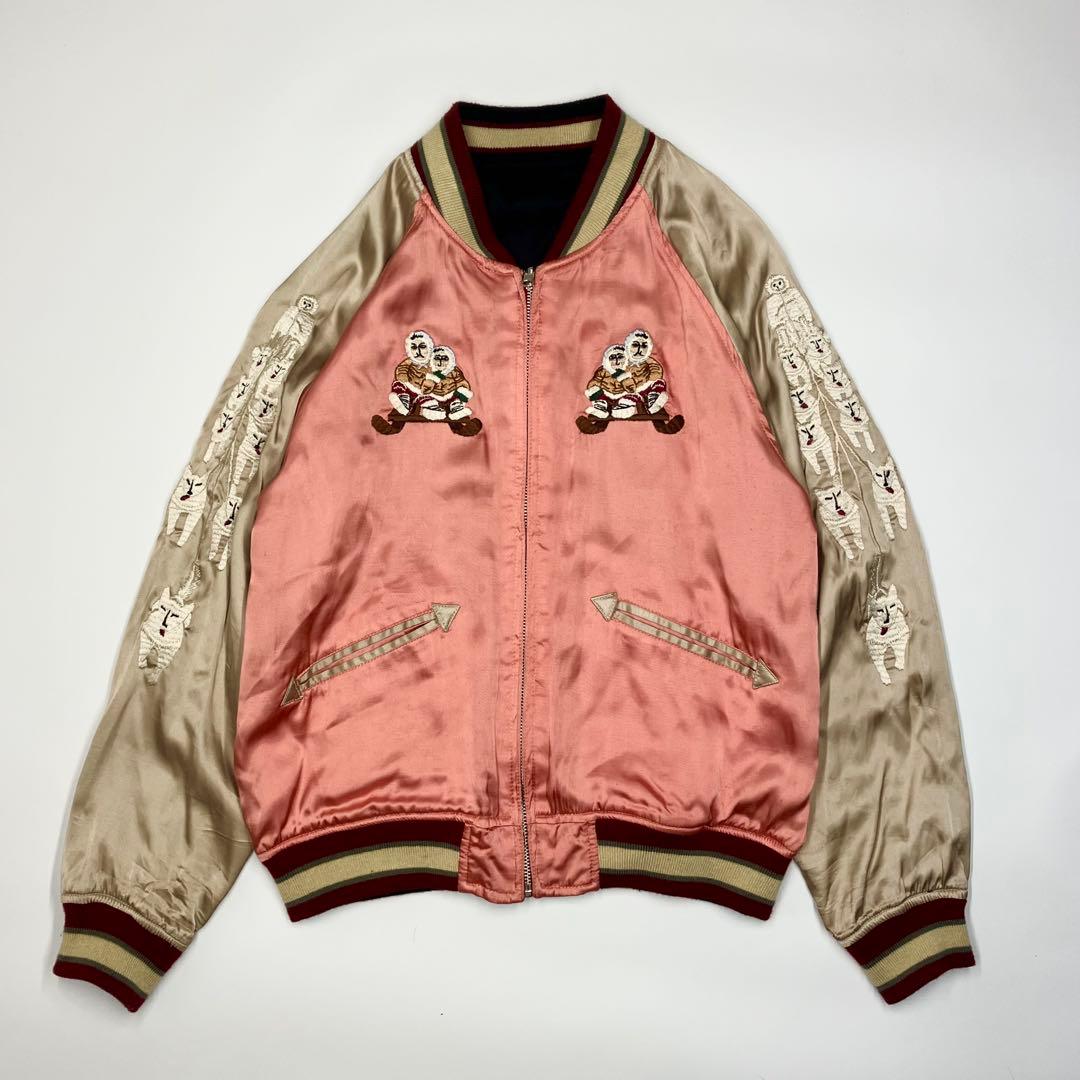 レア】ヒューストン アラスカ スカジャン サテン L スーベニア