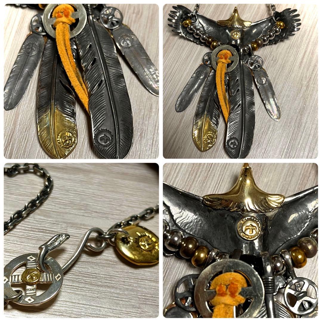 最高級silver925特大イーグル フェザーネックレス登坂広臣 キムタク