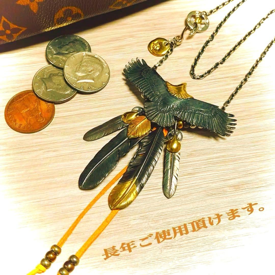 最高級silver925特大イーグル フェザーネックレス登坂広臣 キムタク