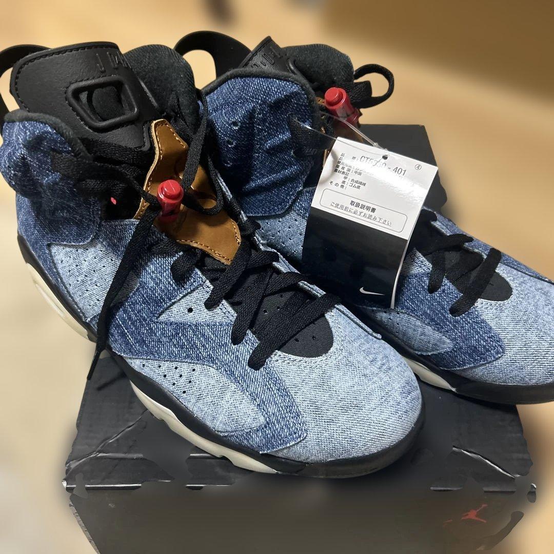 Air Jordan 6 デニム 新品未使用黒タグ付き 27.5cm
