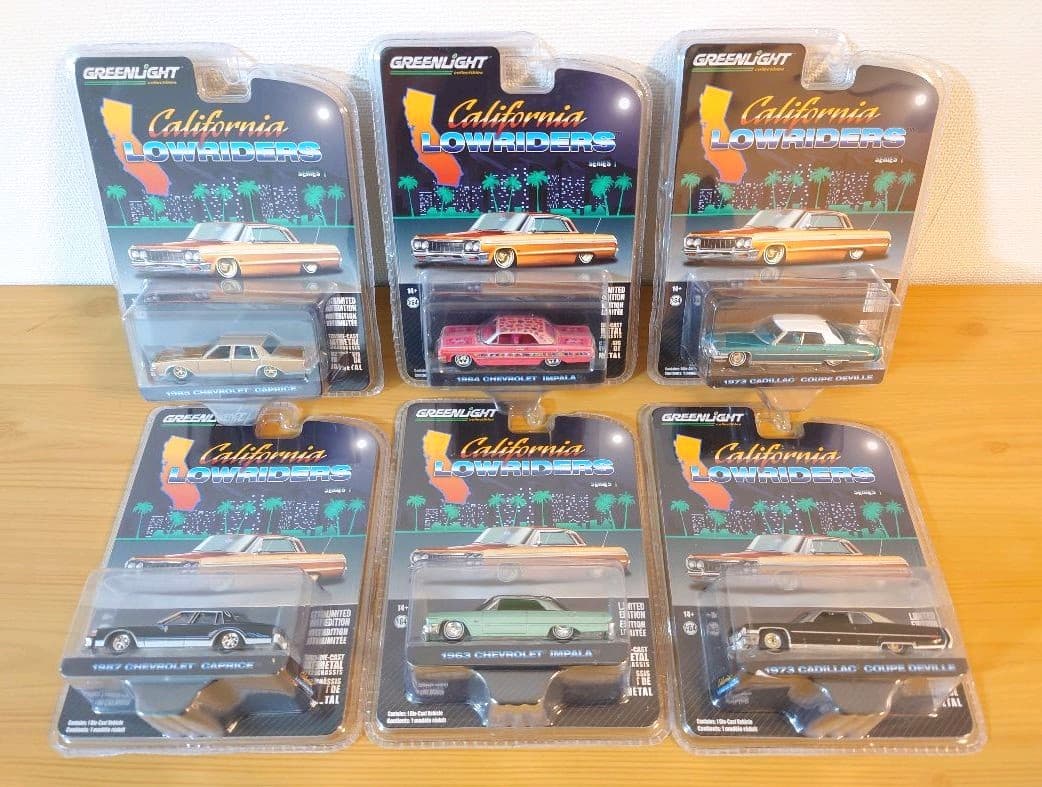 グリーンライト カリフォルニアローライダー 6台セット