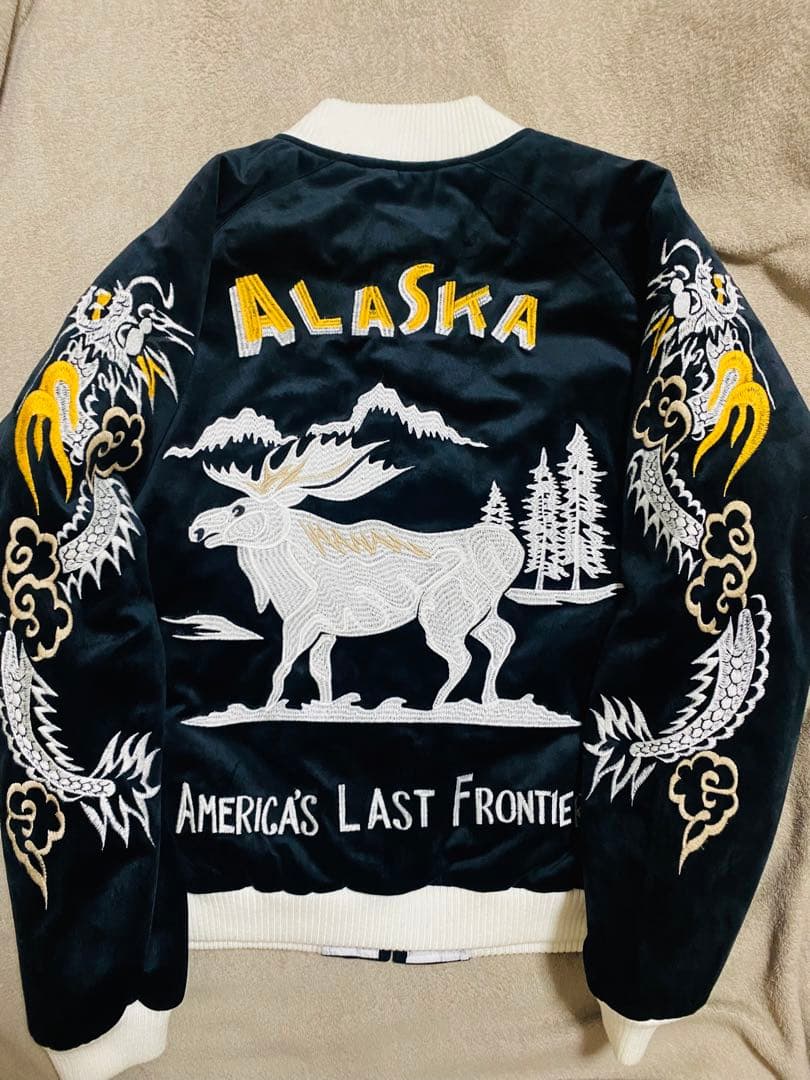 美品 HOUSTON USA 別珍 鹿鷲龍 日本限定 スカジャン vintage 未使用 vintage 別珍 HOUSTON 鹿 龍 日本限定 スカジャン - メルカリ