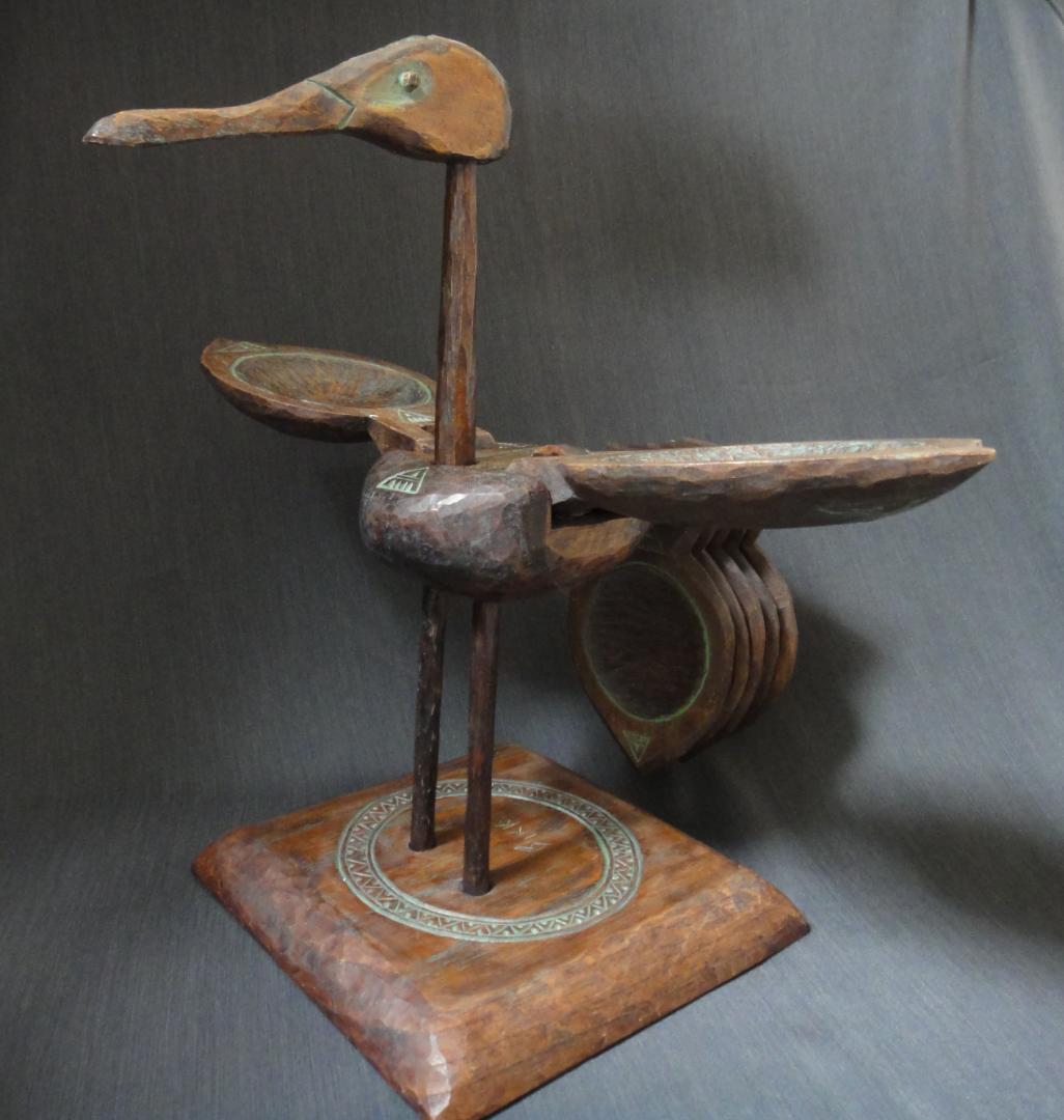 砂澤ビッキ 『樹丹頂鶴』アイヌ美術　木彫り