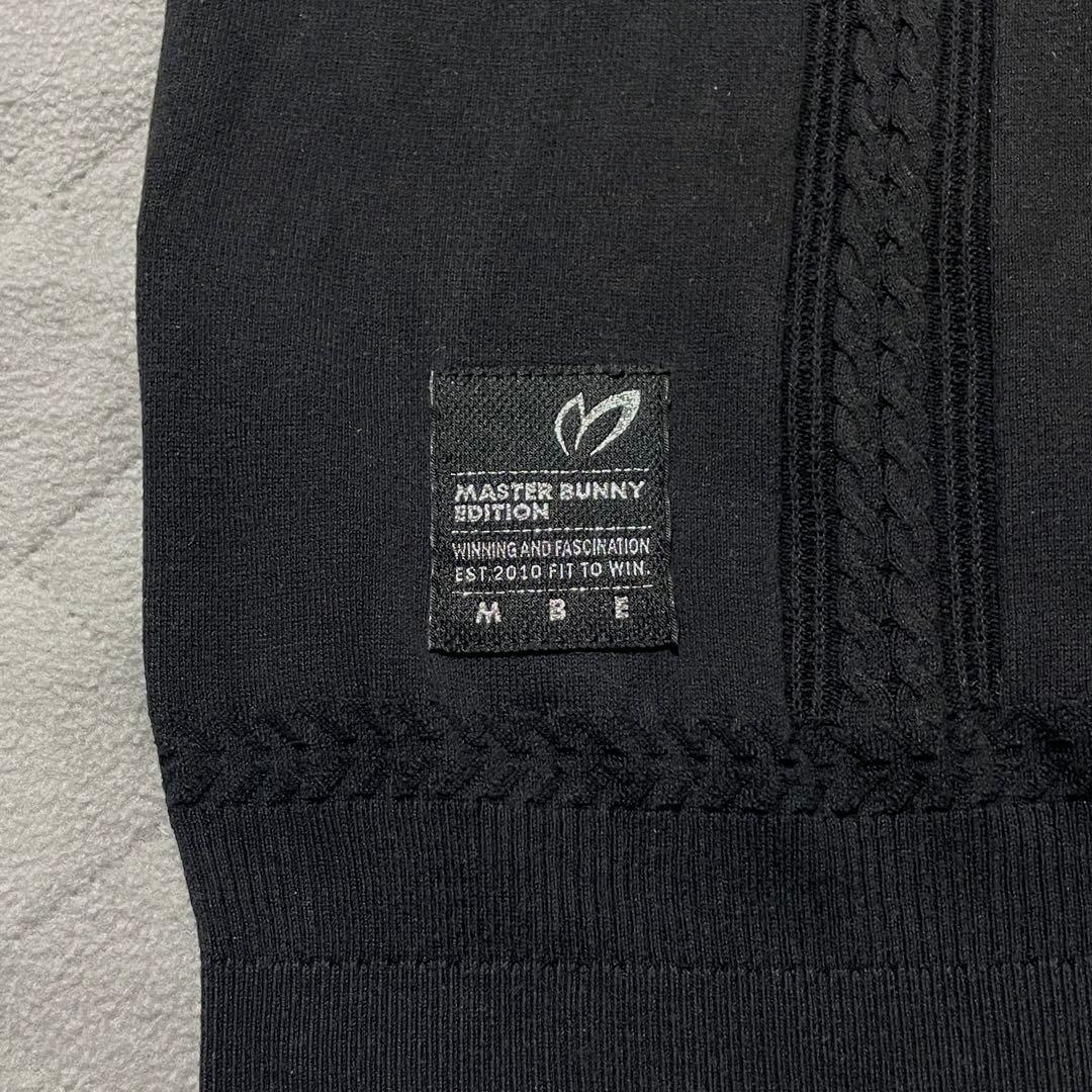 ○マスターバニーエディション○ニットベスト 4 ブラック系 ゴルフ 黒