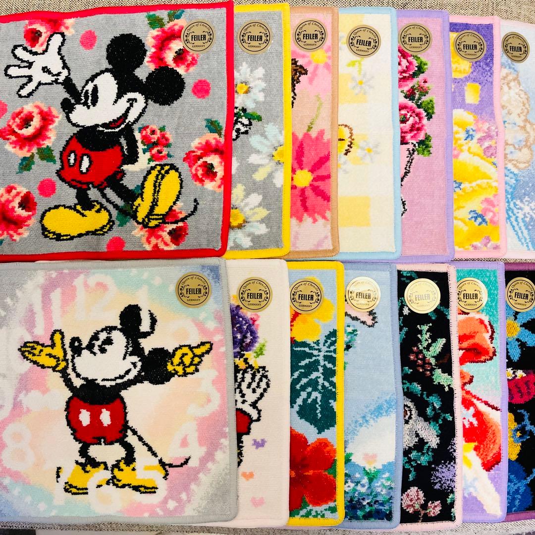 《新品未使用・タグあり！フェイラー ディズニーコラボ ハンカチ14枚セット》