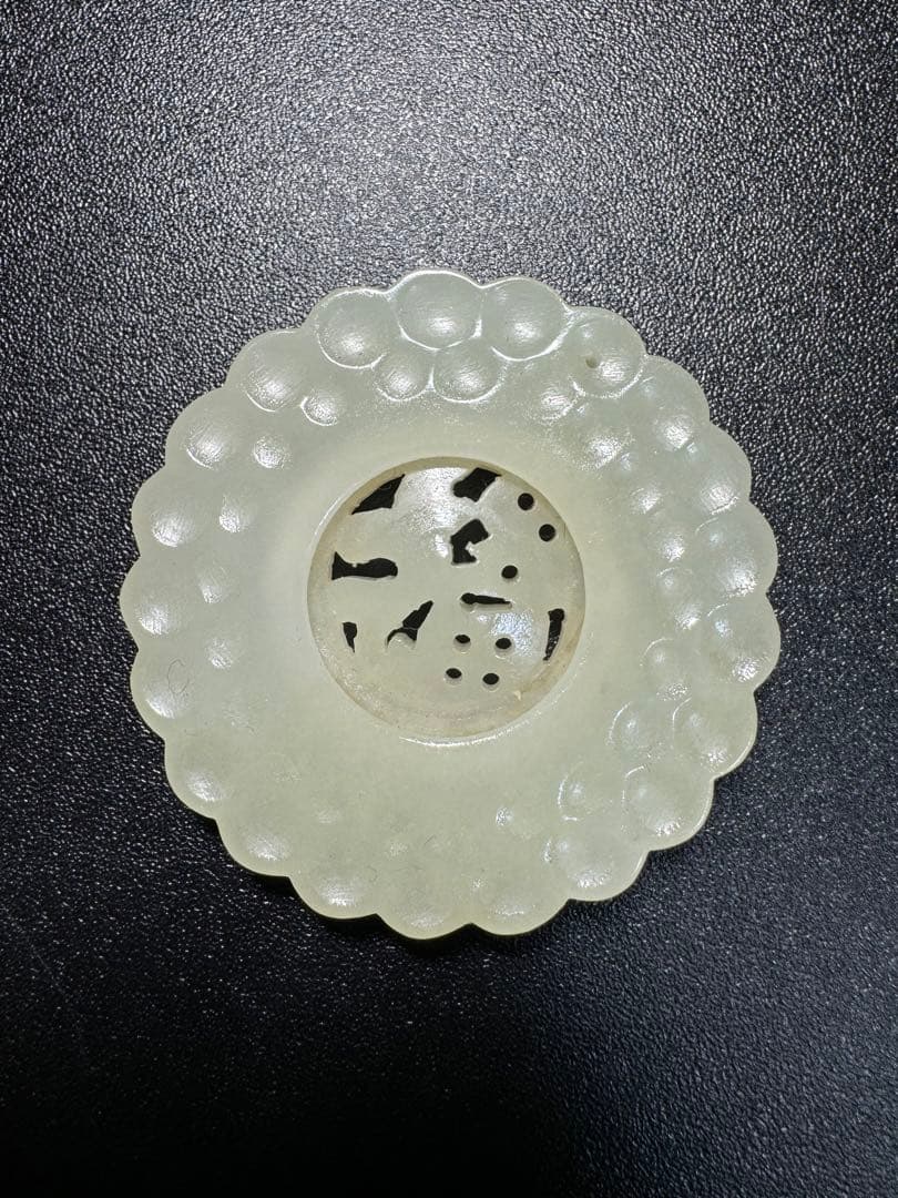 中心回転 福本玉 清時代 中国古美術 時代物 お守り 極細工 和田玉玉彫古玩開運