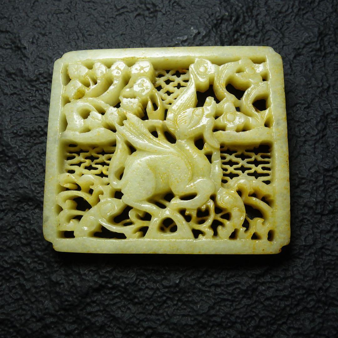 和田玉 玉牌 明代風 中国美術 古玉器 コレクション C1A154