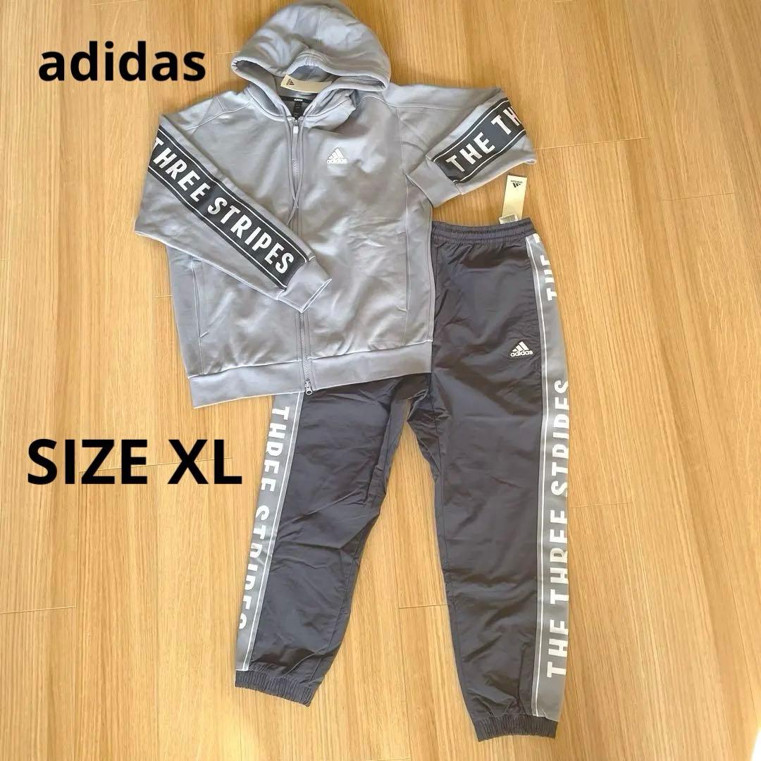 新品 adidas THE THREE STRIPES 上下セット XL 2新品 adidas上下セットアップ M グレー THREE STRIPES - メルカリ