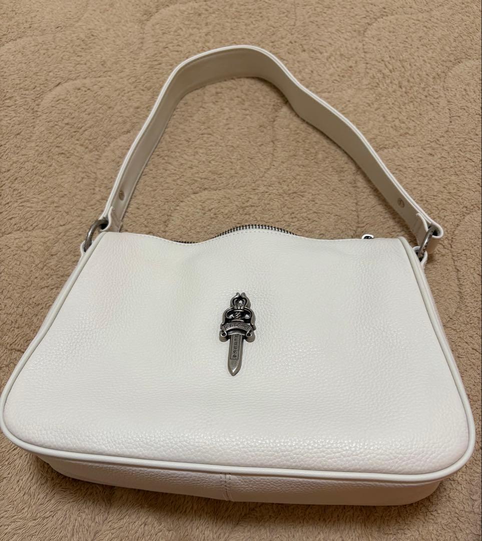 クロムハーツ　白ホワイト　ハンドバッグ　新品未使用品 CHROME HEARTS クロムハーツ ダガー 白 バッグ ホワイト レザー