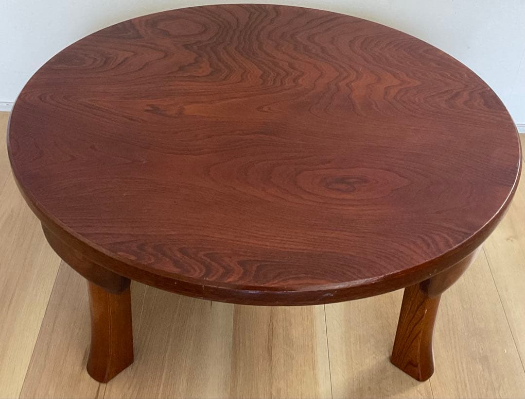 ちゃぶ台　丸ちゃぶ　折りたたみ　飾り台　古家具　古道具　径約75cm