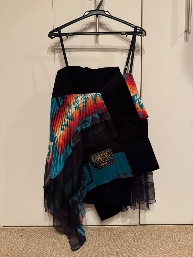 sacai × Pendleton アシンメリーキャミソール