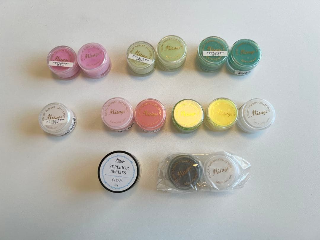 ミラージュ　⭐︎アクリルカラーパウダー　⭐︎クリアパウダー