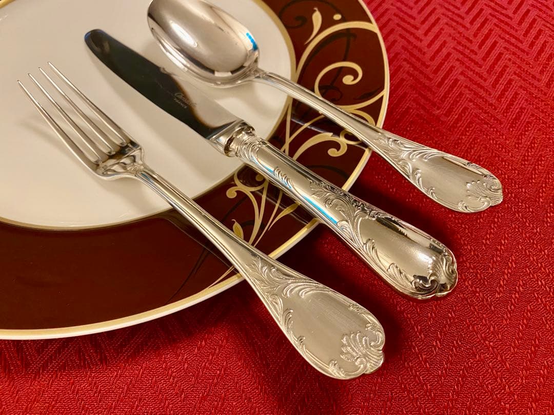 【ラス1☆やっぱりマルリー☆美品☆】クリストフル スタンダードカトラリーセット