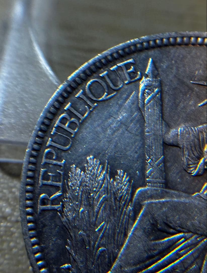 1906年 フランス領インドシナ 銀貨 0.900 美品 女神の顔は見えるB15