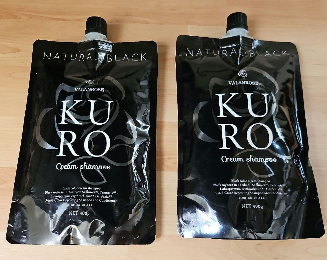 KURO Cream Shampoo 400ml　NATURAL BLACK