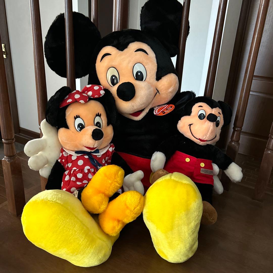 東京ディズニーランド90年特大ミッキー&ミッキー&ミニーぬいぐるみ3体