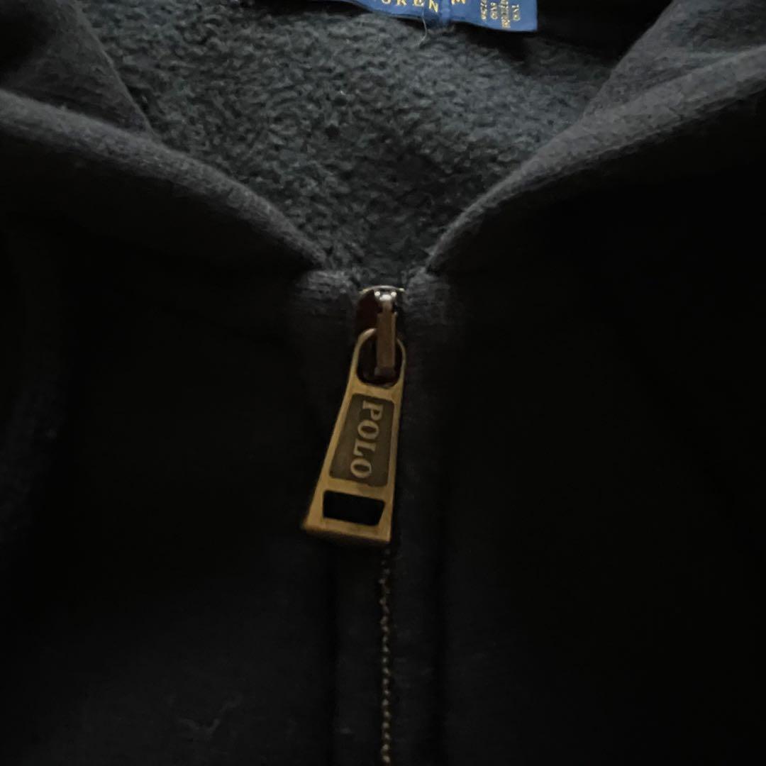 ポロラルフローレン M ゴールドビッグポニー ロゴライン フルジップ