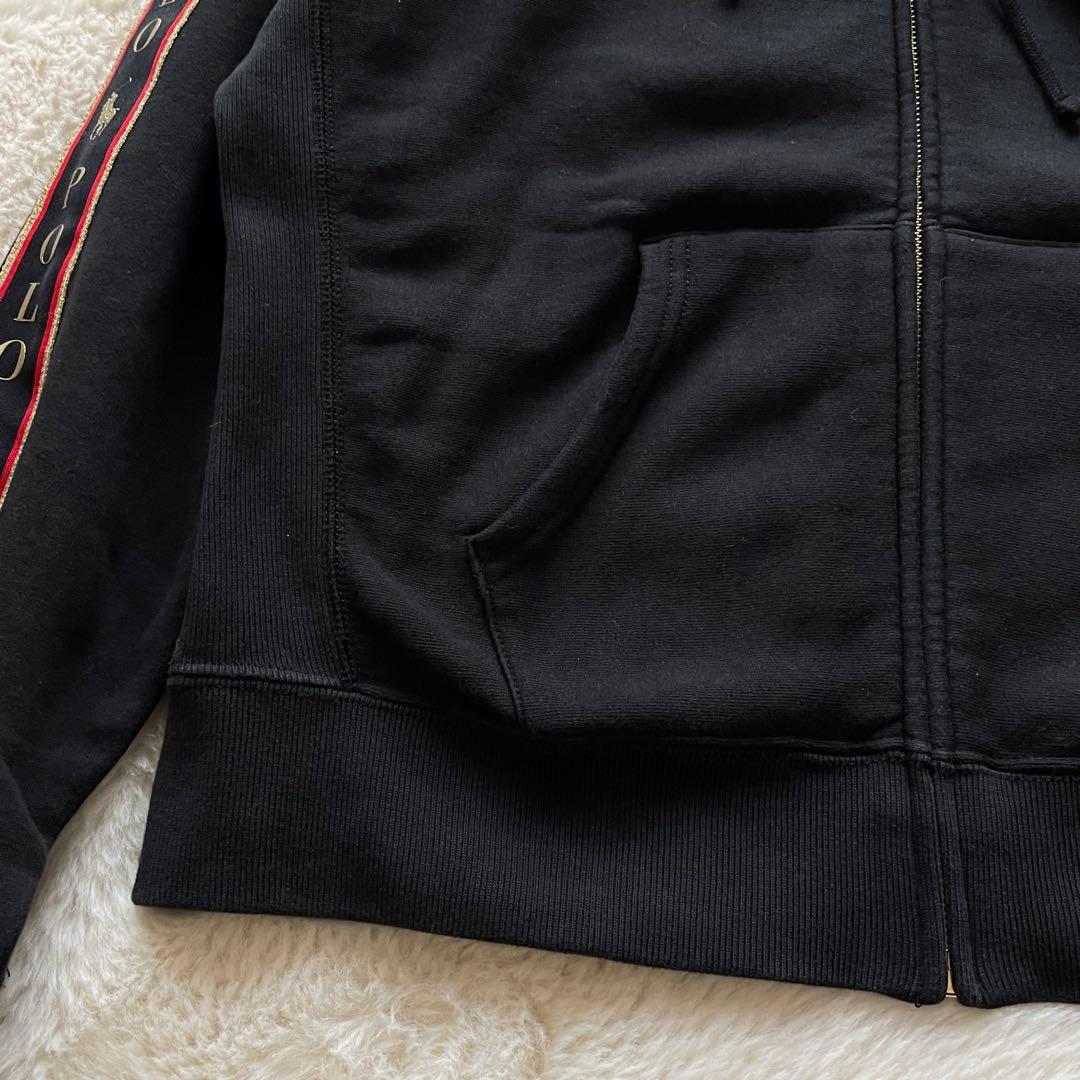 ポロラルフローレン M ゴールドビッグポニー ロゴライン フルジップ