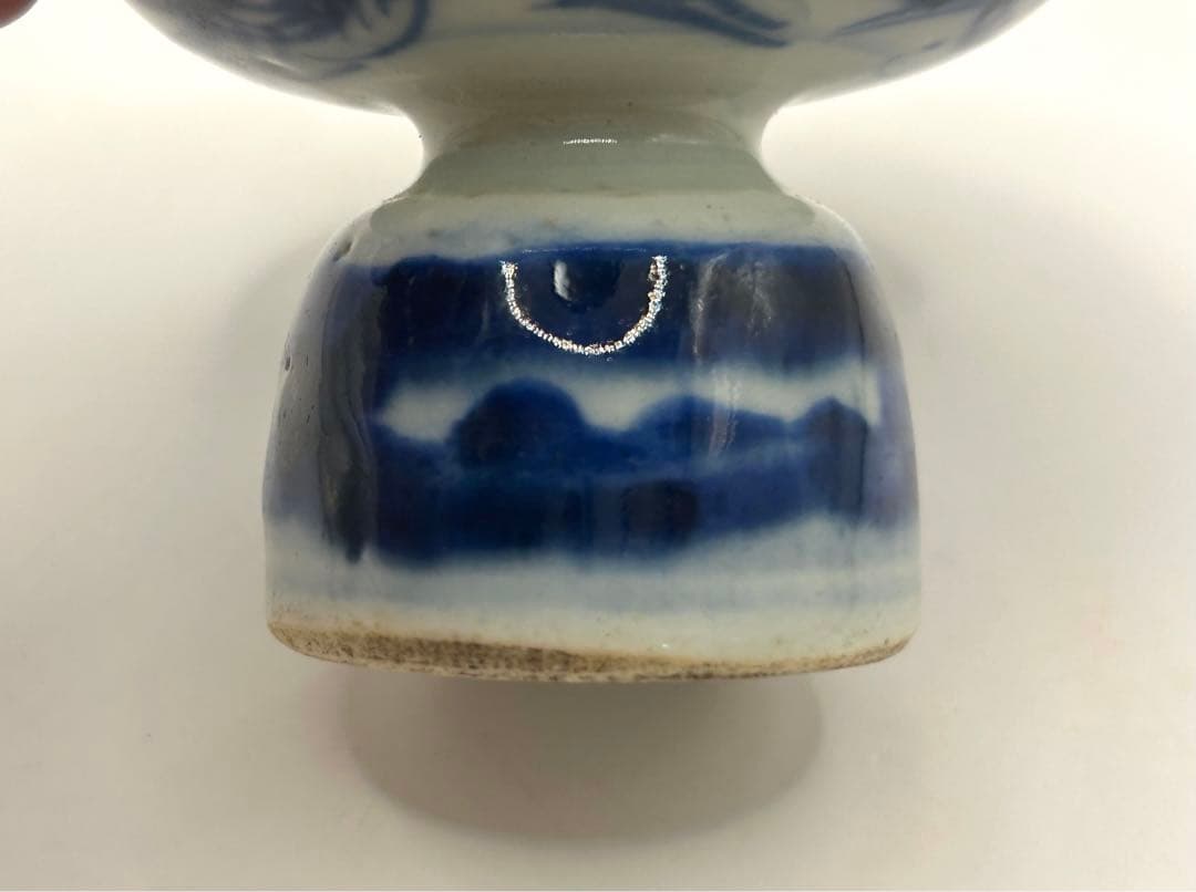 中国 清時代 染付高台皿 アンティーク 送料込み0925 - メルカリ