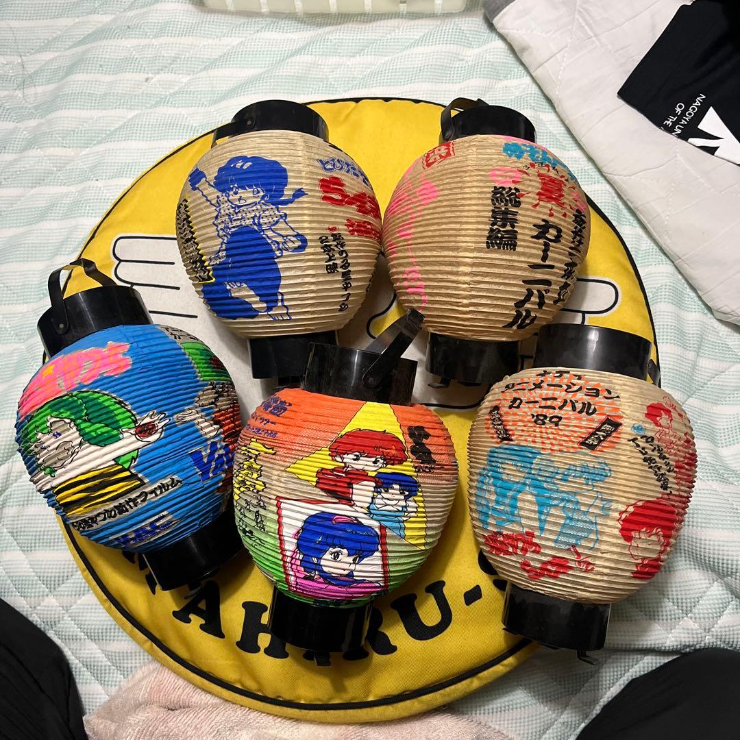 KAC らんま1/2 うる星やつら めぞん一刻 YAWARA 提灯 5個セット KAC らんま1/2 うる星やつら めぞん一刻 YAWARA 提灯 5個セット