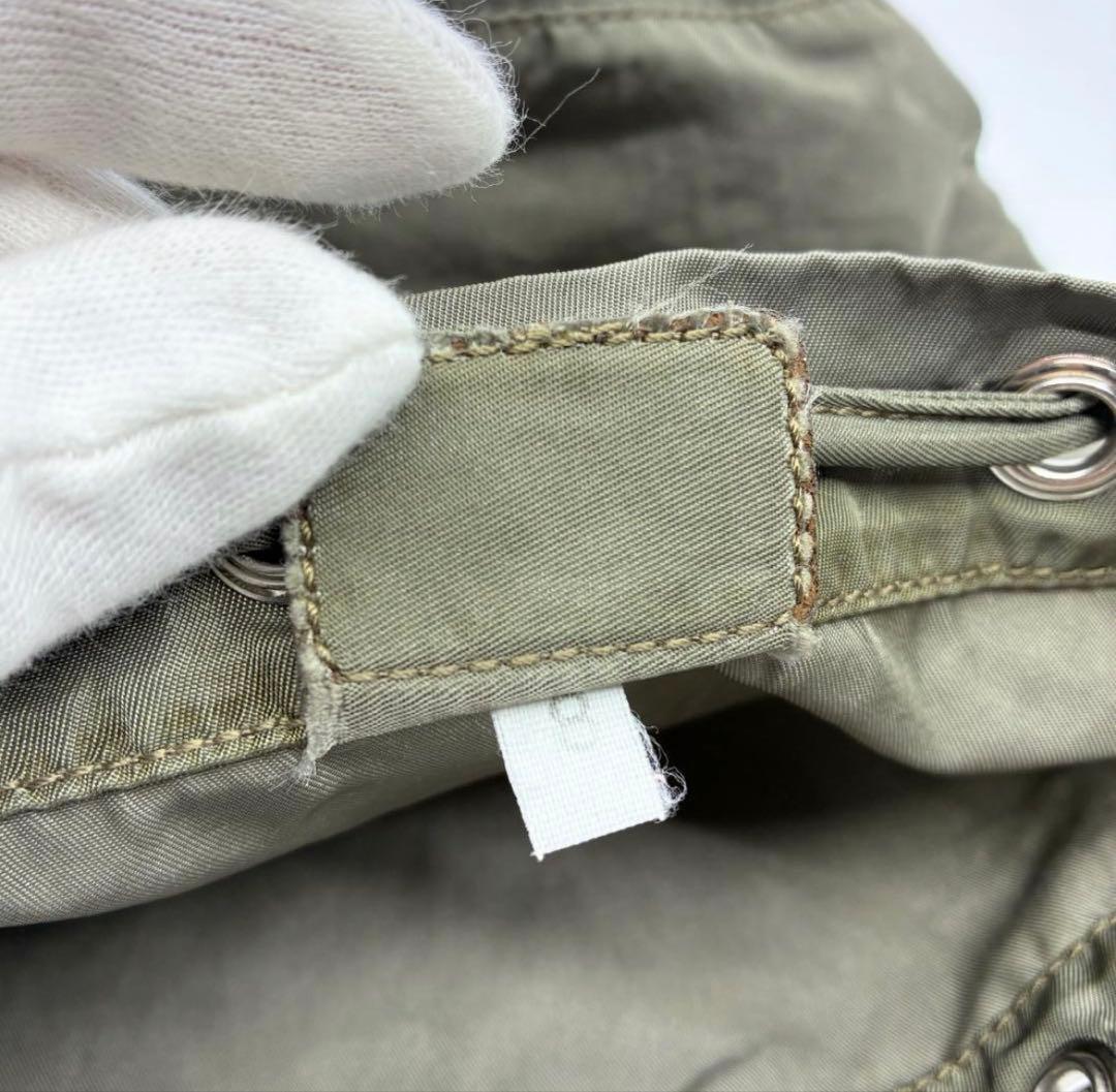 PRADA プラダ 巾着ポーチ カーキ A1362A2 - メルカリ