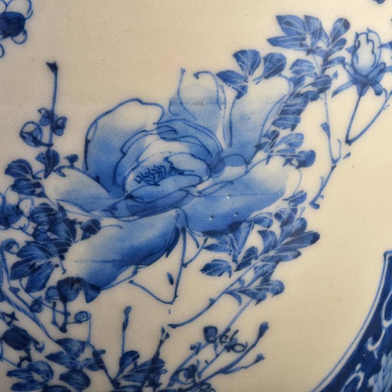 瀬戸焼 古瀬戸 青磁染付 四君子文 花瓶 高さ約30㎝ D