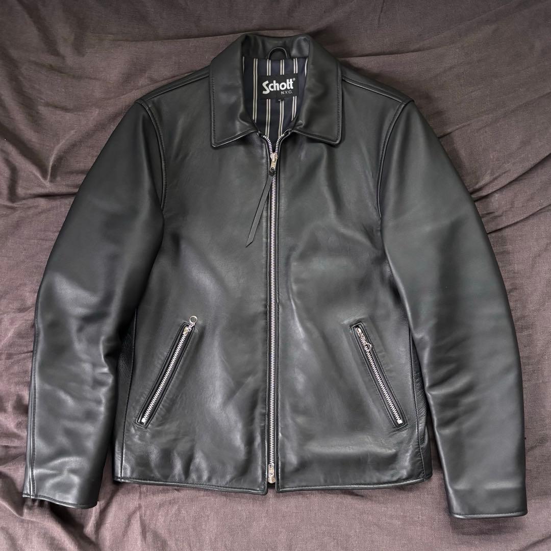【専用】Schott × EDIFICE 別注 ラムレザージャケット ブラック