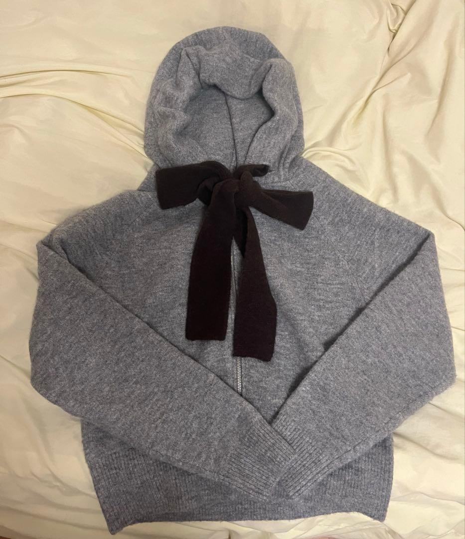 zara ザラ コントラストドローストリングフーディ タグ付き 完売品