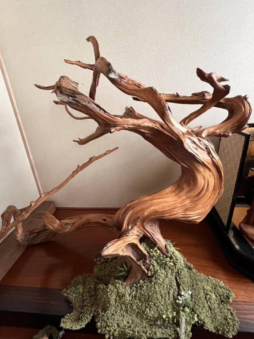 入手困難！超貴重な知床真柏を手作業で磨いたオブジェ