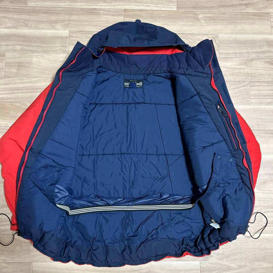 old mont-bell モンベル ダウン 赤マウンテンパーカー 古着 y2k - メルカリ