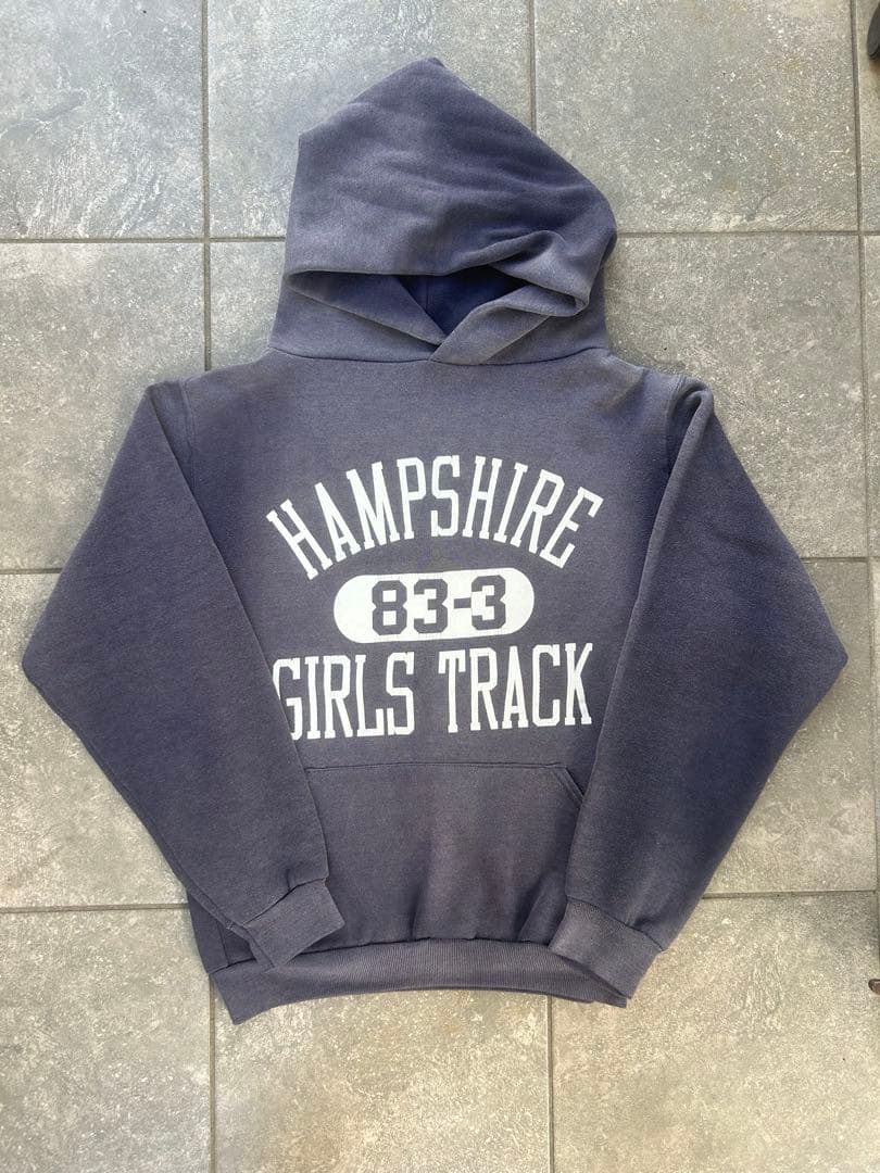 希少】70s-80s ラッセル 金タグ後期 USAスウェットパーカー 茄子紺