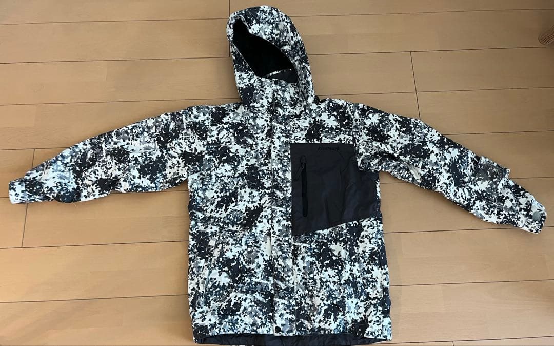 kissmark キスマーク　スノボウエア上下、ゴーグルセット迷彩柄　L