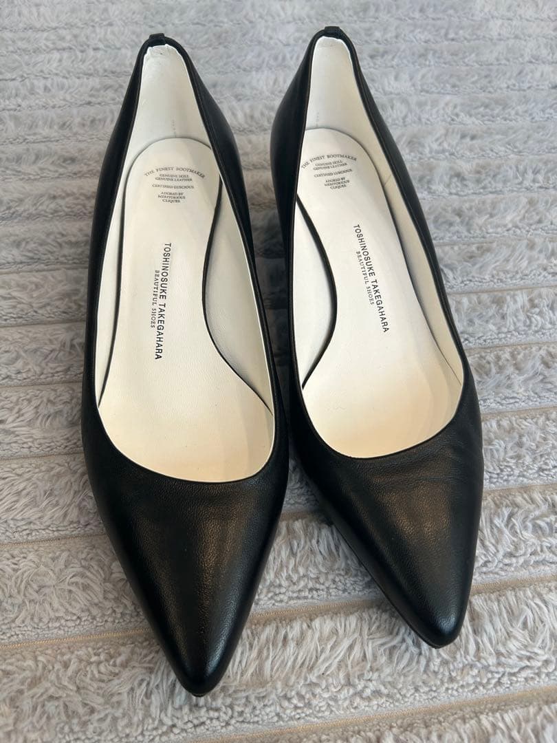 美品 beautiful shoes パンプス　黒23.5cm ポインテッドトゥ