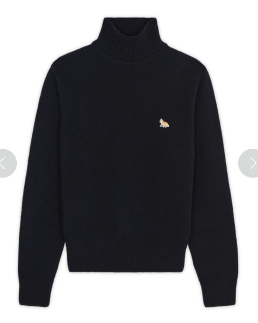 ニットS BABY FOX PATCH BOXY TURTLENECK