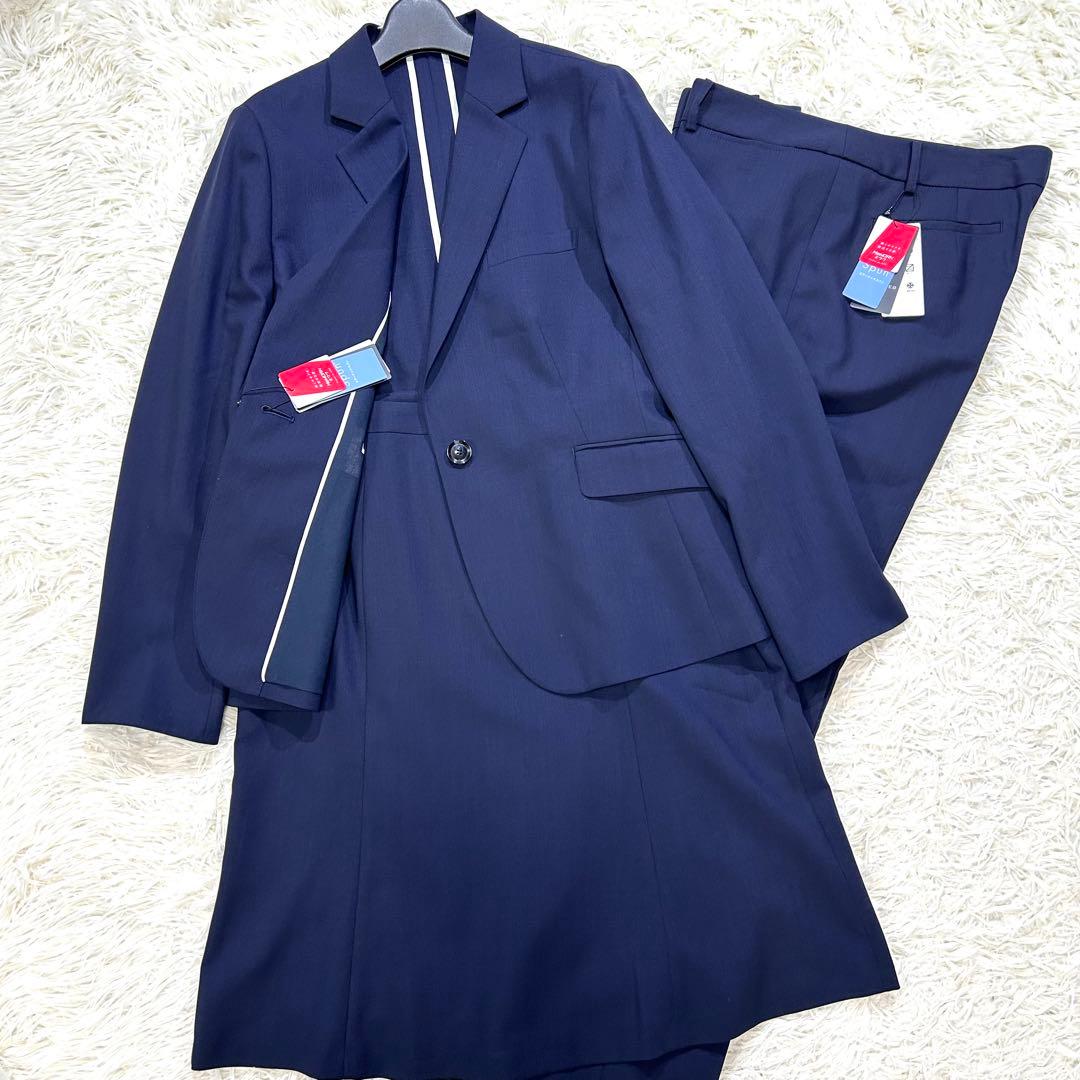 【未使用タグ付♡大きいサイズ2XL】AOKI スーツ3点セット 春夏　ネイビー
