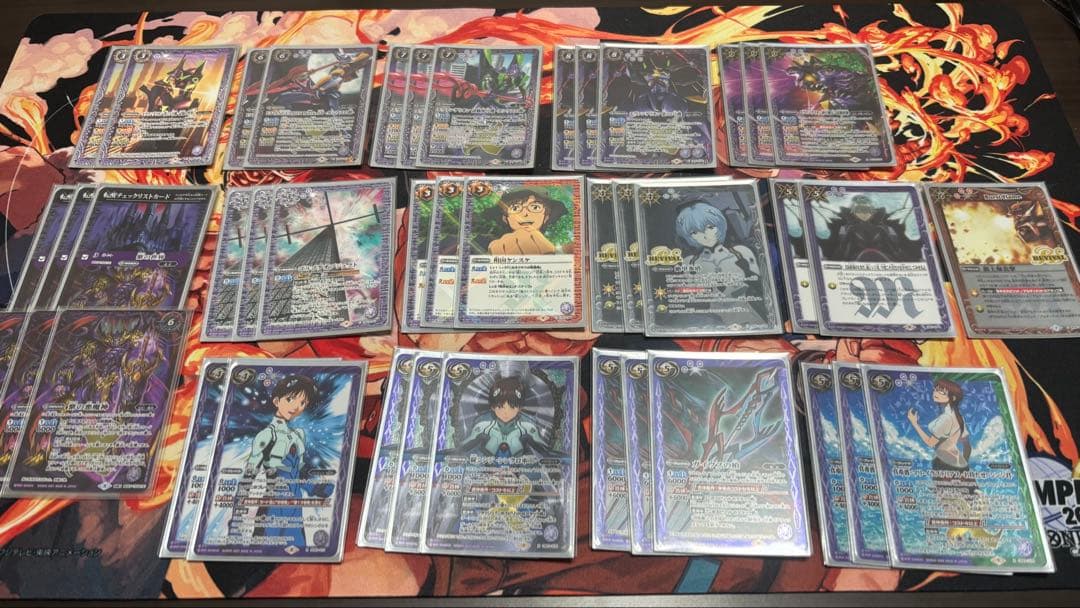 バトスピ　紫エヴァ　デッキセット　周辺パーツおまけ付き　碇シンジ3枚 バトスピコラボのススメ 紫エヴァ編｜シラヌイ