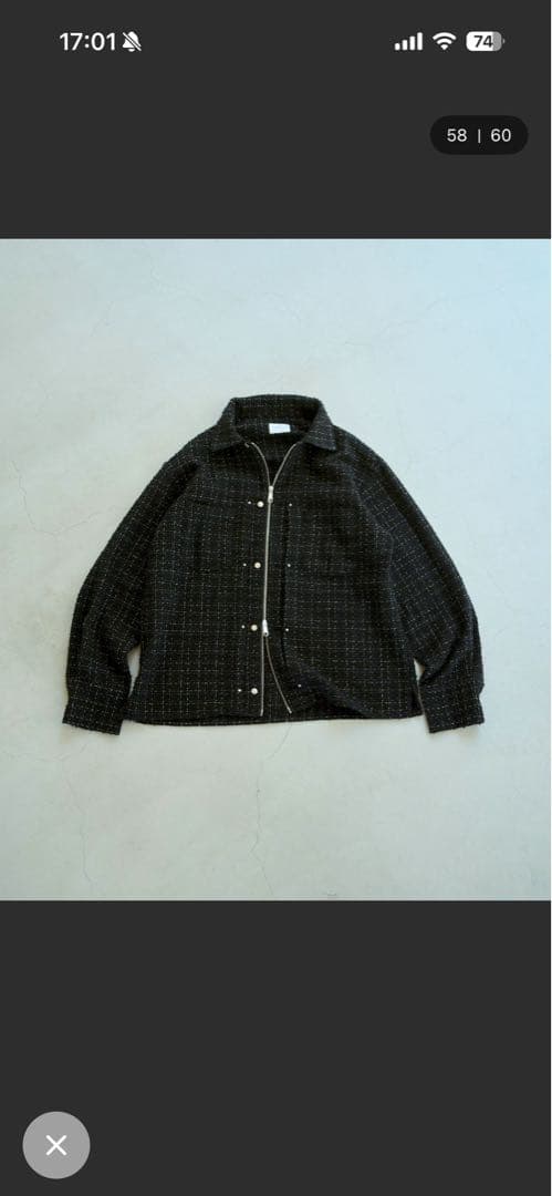 CAMPHORWOOD ラメツイード2wayシャツジャケット - メルカリ