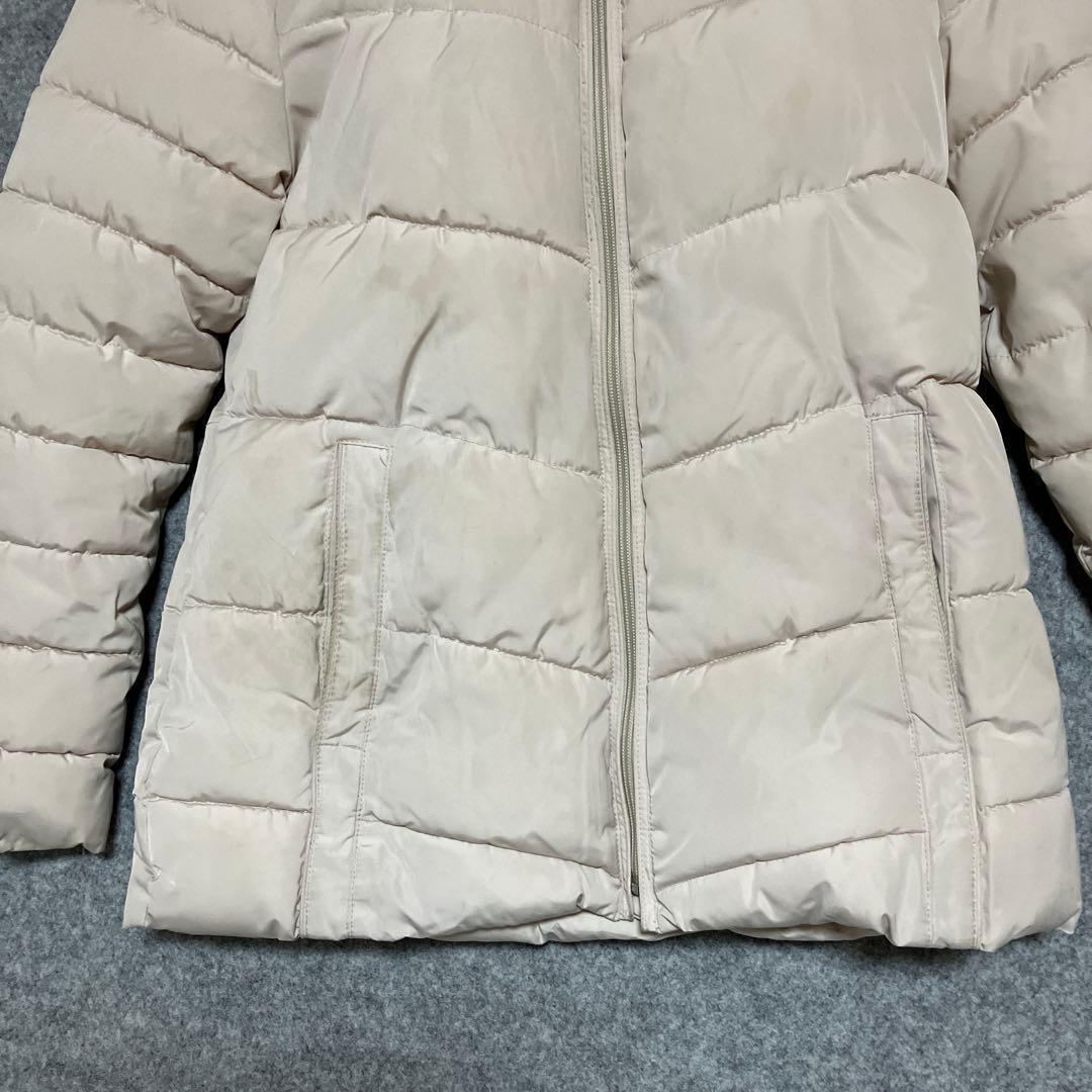 ZARAファー付きベージュダウンジャケット - メルカリ