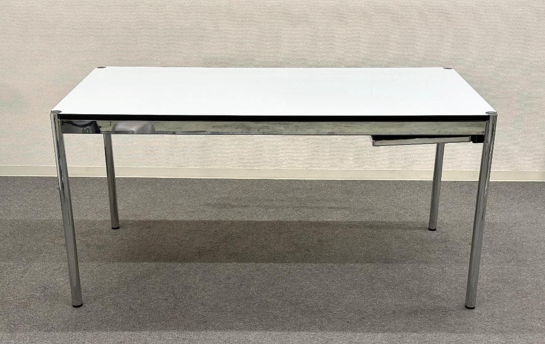 USMハラー■ミーティングテーブル　白　W1500　ペントレイ付　会議　オフィス