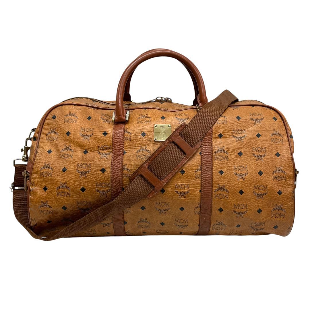 美品 MCM ボストンバッグ 2way ヴィセトス柄 レザー 大容量 旅行バッグ