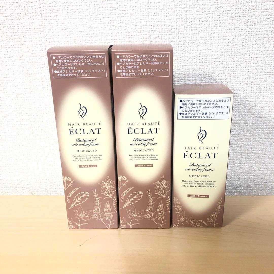 新品未使用 ヘアボーテ エクラ ボタニカルエアカラーフォームEX ライトブラウン