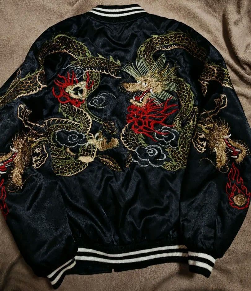 Hoshihime 龍日本限定 スカジャン サテン unisex vintage