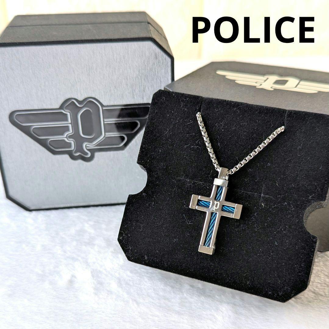 POLICE ポリス ネックレス アクセサリー クロス メンズ ケース付き