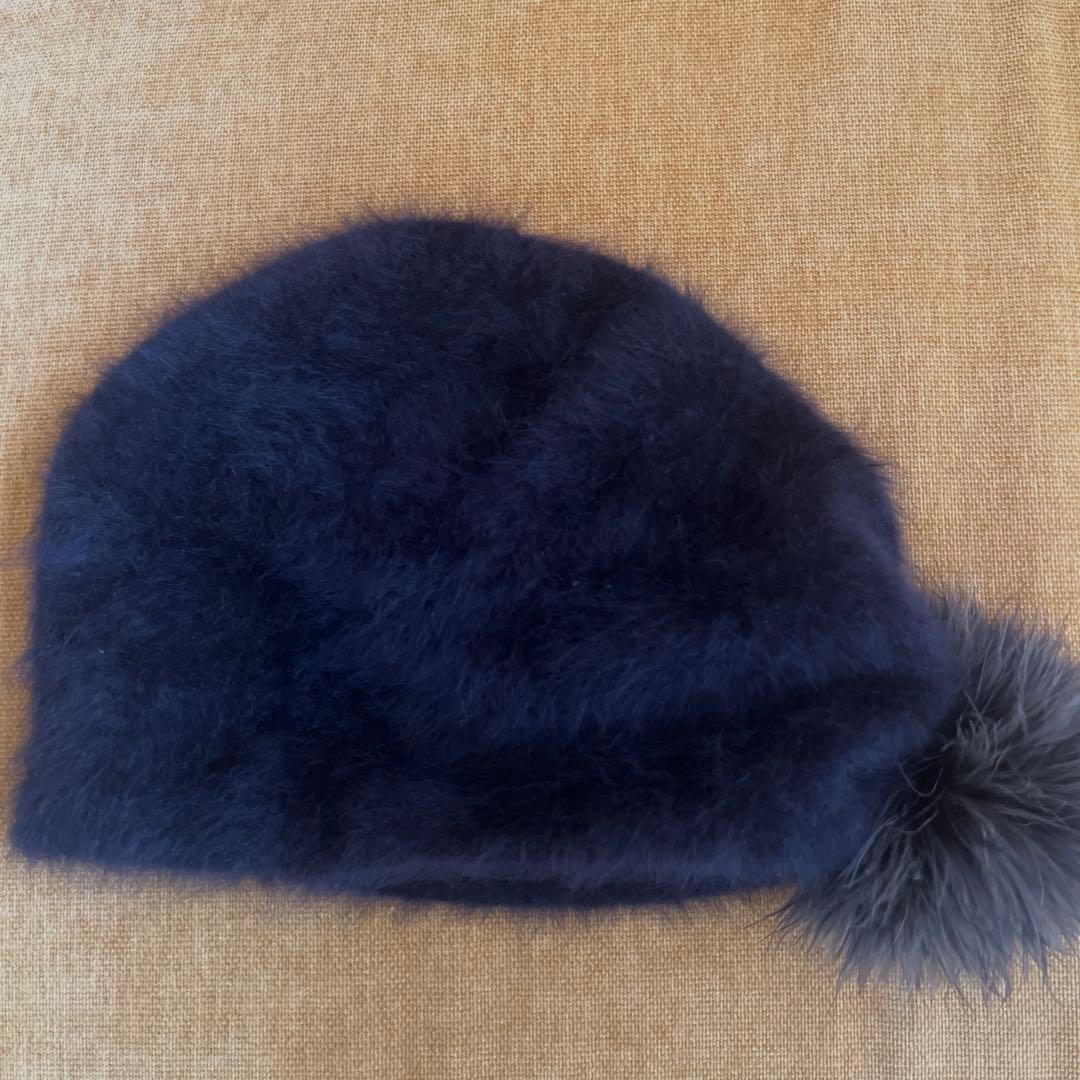 カシラ ca4la アンゴラニット帽 ファー 未使用 - メルカリ