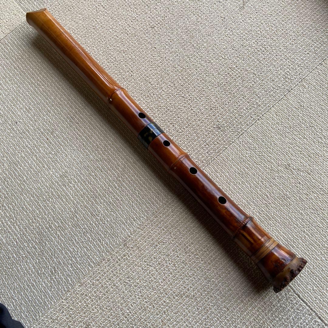 237尺八本体 一尺八寸管　竹製 5穴